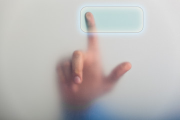 Finger pressing button