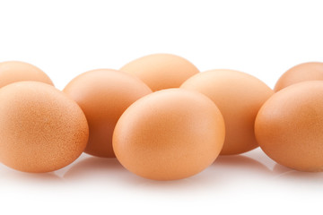 eggs isolated on white