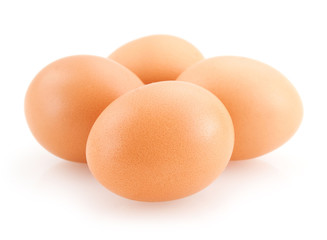 eggs isolated on white