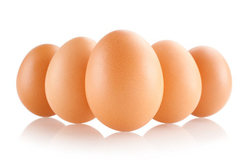 eggs isolated on white