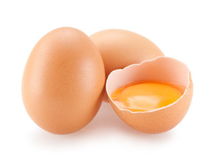 eggs isolated on white