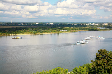 River Oka in Nizhny Novgorod in Russia
