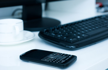 coffe cup on the desk