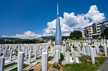 Sarajevo, cimitero delle vittime della guerra di Bosnia 2