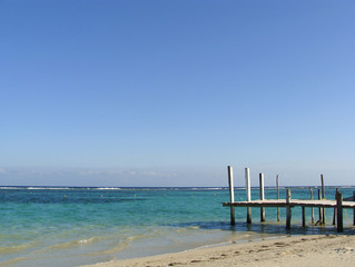 Pier in the Mexican Caribbean
