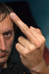 Fototapeta premium Middle finger