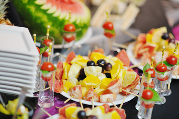buffet food closeup