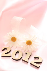 Handmade wooden 2012 for new year background