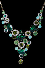 necklace with pendants and earrings