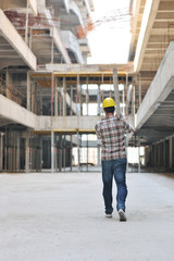 Fototapeta premium hard worker on construction site