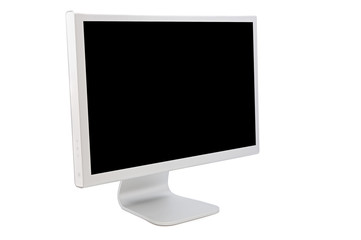 Computer monitor with a black image