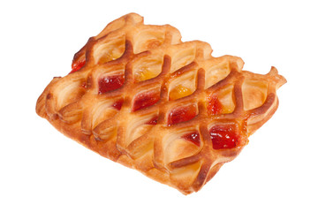 Assortment of bread and pastry composed on the table