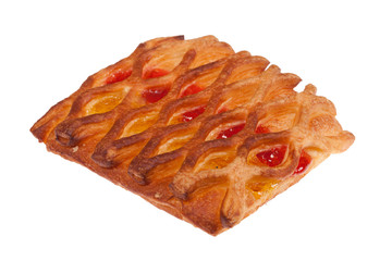 Assortment of bread and pastry composed on the table