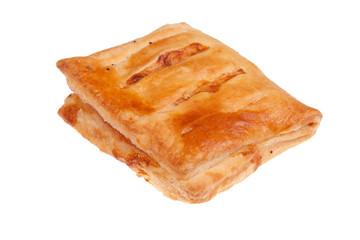 Assortment of bread and pastry composed on the table