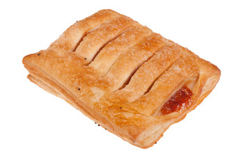 Assortment of bread and pastry composed on the table