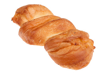 Assortment of bread and pastry composed on the table