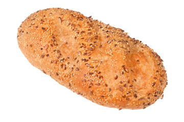 Assortment of bread and pastry composed on the table