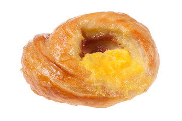 Assortment of bread and pastry composed on the table