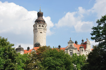 Fototapeta na wymiar Rathausturm Leipzig