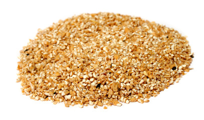 Pile of Pearl Barley isolated on white