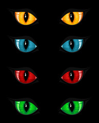 Set of evil eyes