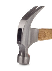 wood hammer isolated on white