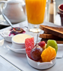 Breakfast with orange juice