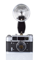Film camera with flash