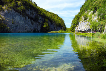 Obraz premium Breathtaking view in the Plitvice Lakes National Park (Croatia)