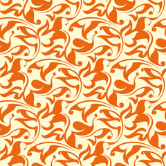 Orange seamless wallpaper pattern