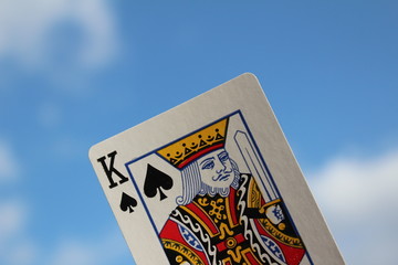 The king card outdoor with sky background