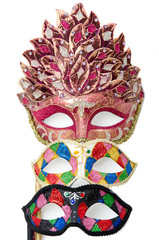 Colourful Masquarade Maskes isolated