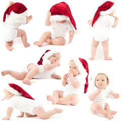 Baby mit Nikolausmütze