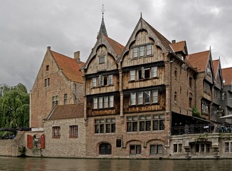 Naklejka premium House with Wooden Facade