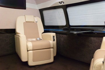 Fototapeta premium Plane interior. Model