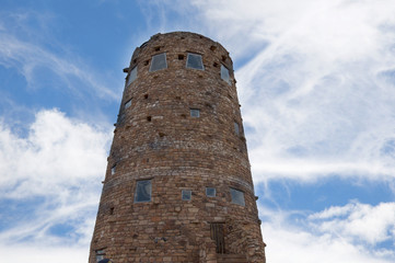 Fototapeta na wymiar Desert View Watchtower nad Grand Canyon Arizona USA