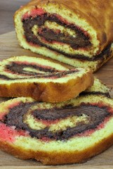 Fette di rotolo al cioccolato