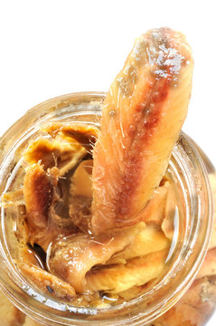 Fillets of anchovies in olive oil