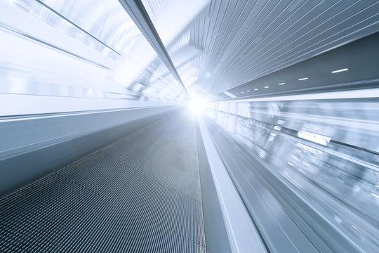 advanced business way, blue diminishing escalator