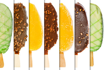 Collage of various ice creams
