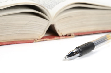 Pen and dictionary