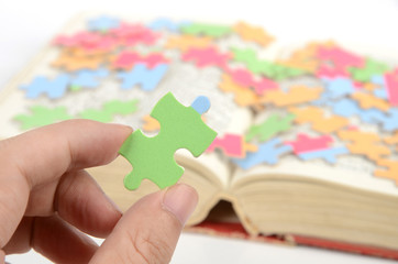 Puzzle and dictionary