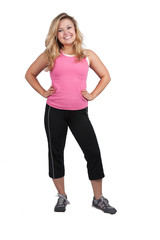 Belle jeune femme blonde sportive.