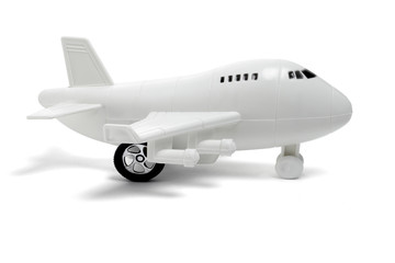 Plastic toy passenger jet plane