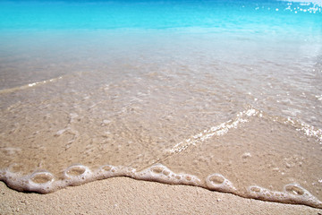 Caribbean clear beach sand texture shore wave
