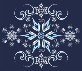 vector ornament decorative snowflake