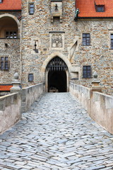 Obraz na płótnie Canvas Main entrance of Bouzov castle