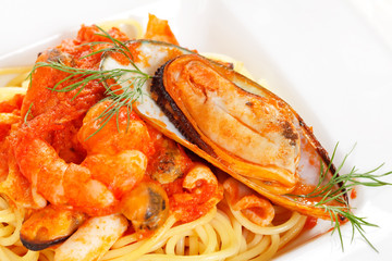 pasta with mussels