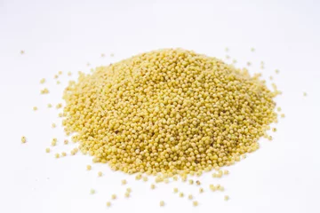 Deurstickers grains de millet en vrac © aline caldwell