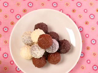 Chocolate on a plate